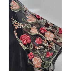 CATO Brand Embroidery Floral Detail Blouse Sz 26 28 26/28 0057